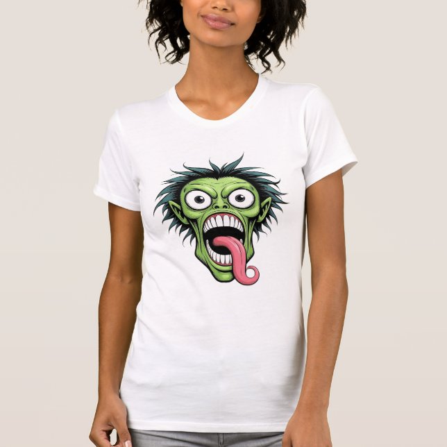 T-shirt Shock Scream Monster Halloween (Devant)