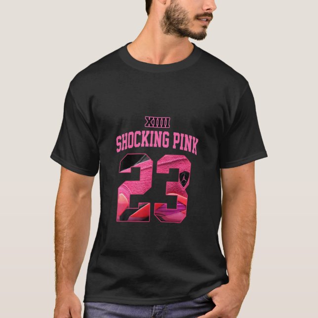 T-shirt Shocking Pink 14s Tee Numéro 23 Chaussures de gout (Devant)