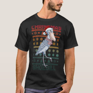 T-shirt Shoebill Santa Hat Ugly Sweer Noël Bird Lov