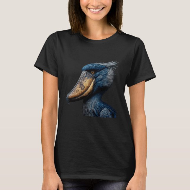 T-shirt Shoebill Stork Bird Animal African Bird Aztec Maya (Devant)