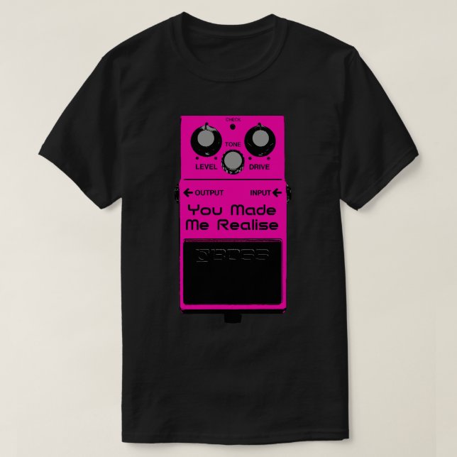 T-shirt Shoegaze Guitare Effets Pédale (Design devant)