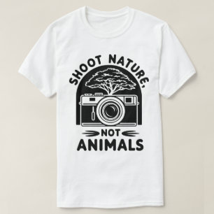 T-shirt Shoot Nature Pas Animaux Conception de caméra