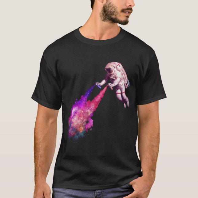 T-shirt Shooting Stars the astronaut artist gift (Devant)