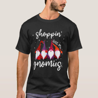 T-shirt Shopping Avec Mes Gnomies Mignonnes Xmas Gnomes Lo