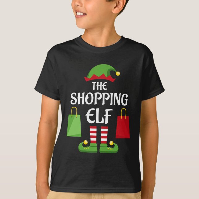 T-shirt Shopping Elf Family Matching Group Christmas Shopp (Devant)