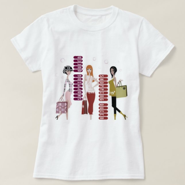 T-shirt SHOPPPING QUEEN COLLECTION - Dames (Design devant)