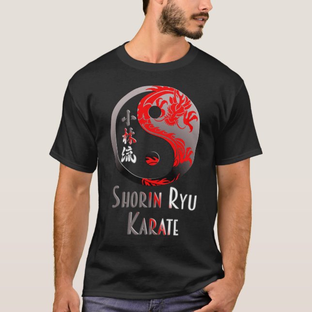 T-shirt Shorin Ryu Karate Red Dragon - Arts Martiaux Desig (Devant)