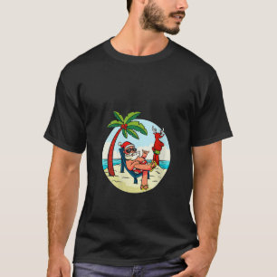 T-shirt Short de bain pour femmes Santa Claus Renne Plage
