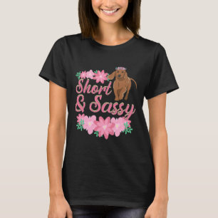 T-shirt Short Sassy A Dachshund Maman Weiner Chien