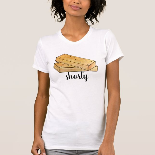 T-shirt Shorty Food Puns Scottish Shortish Tea Biscuits (Devant)