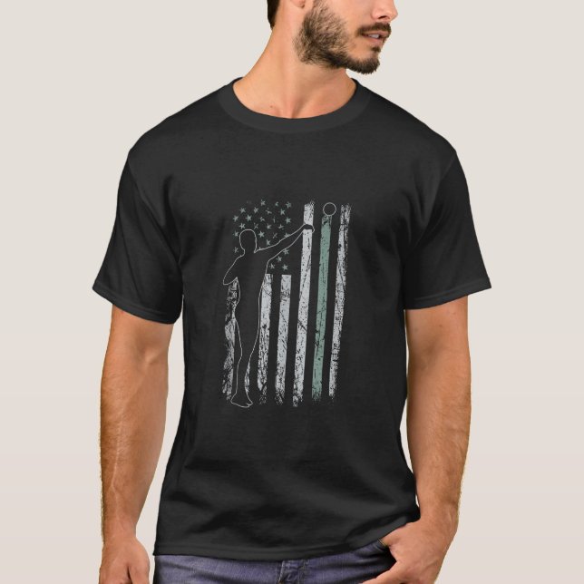 T-shirt Shot Put USA Drapeau Retro Shot Put Homme Shot Put (Devant)