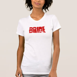 T-shirt SHOTGUN Bride Tank (rouge sur blanc)