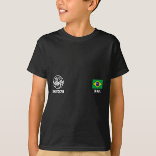 T-shirt Shotokan Brésil Karate Drapeau Brésilien Dojo Tige