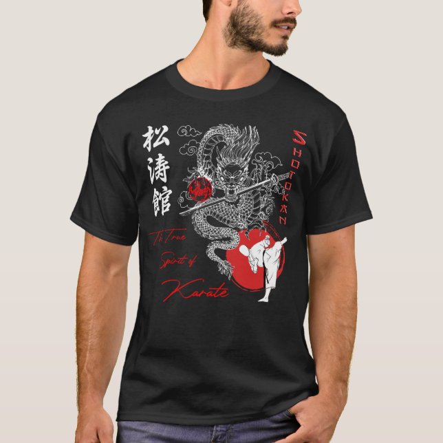 T-shirt Shotokan Karate True Spirit par Zanshin-Art T-Shir (Devant)