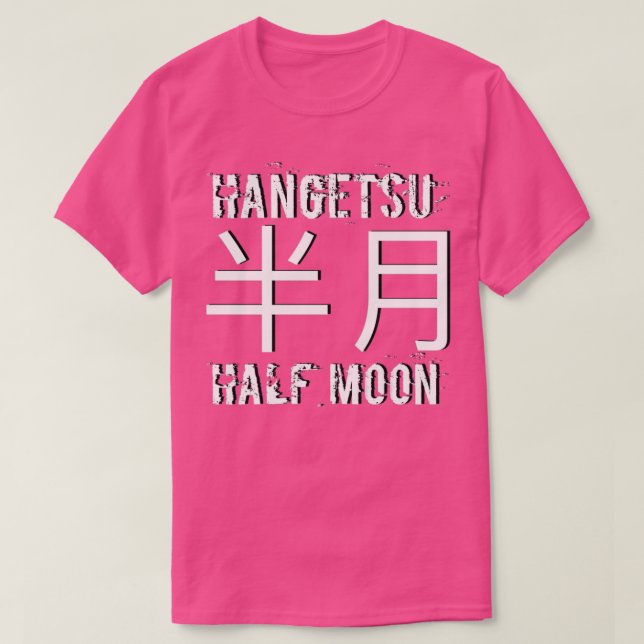 T-shirt Shotokan Kata Design Hangetsu Half Moon karaté kar (Design devant)