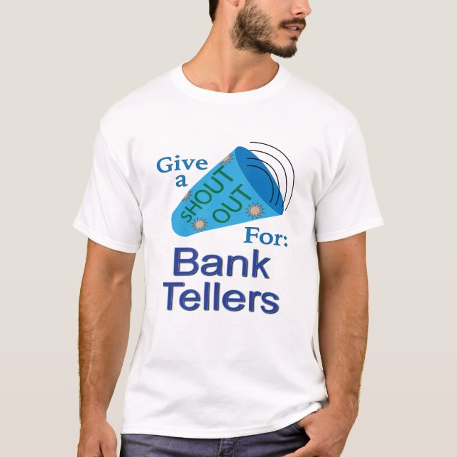T-shirt Shout Out pour les vendeurs bancaires (Devant)