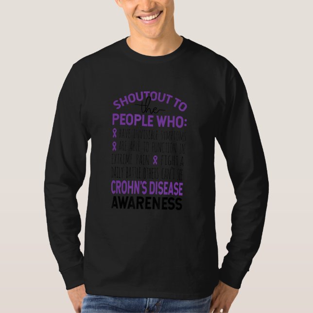 T-shirt Shoutout To The People  Crohns Disease Awareness (Devant)