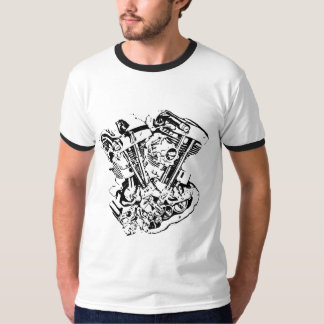 T-shirt Shovel Engine Old School T