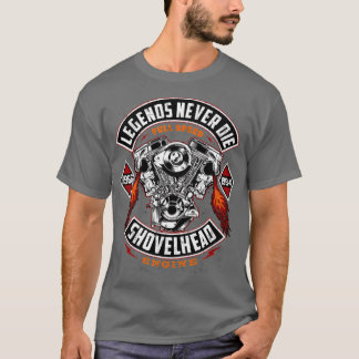T-shirt SHOVELHEAD 1966-1984 Moto-moteur Oldschool C