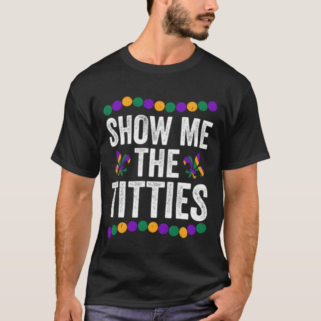 T-shirt Show Meheitties Funny Mardi Grasee Meme Fat family (Devant)