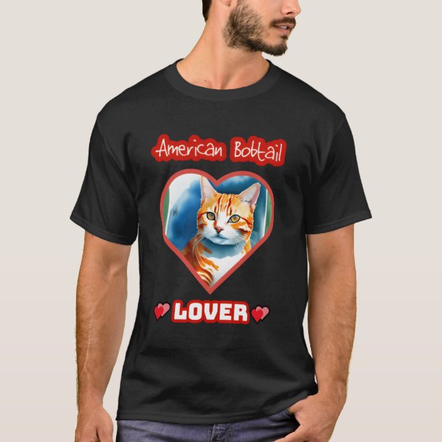 T-shirt Show Your Love for American Bobtail Cats family (Devant)