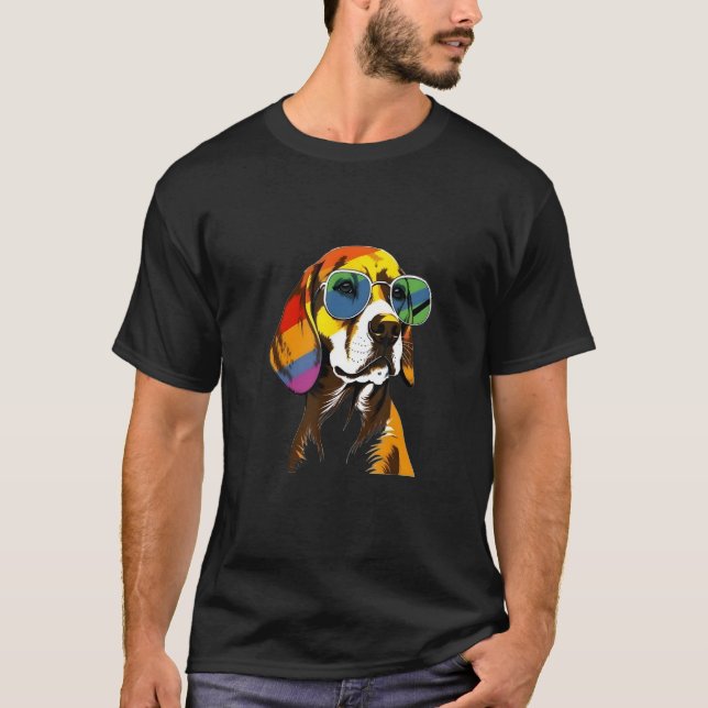 T-shirt Show Your Pet Pride  Hippie Hippy Beagle (Devant)