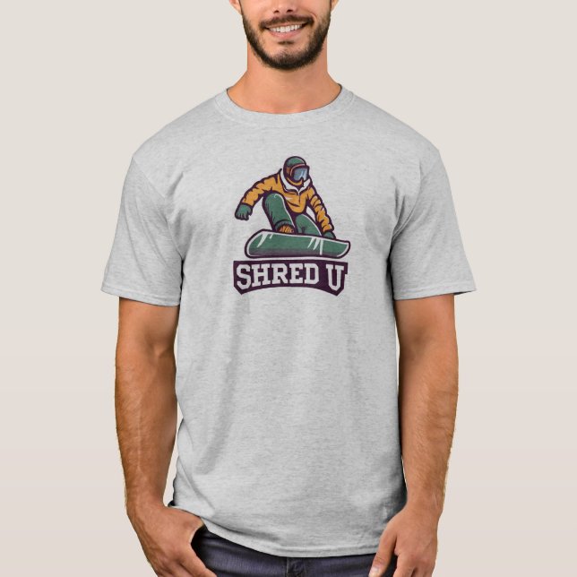T-shirt Shred University Snowboard (Devant)