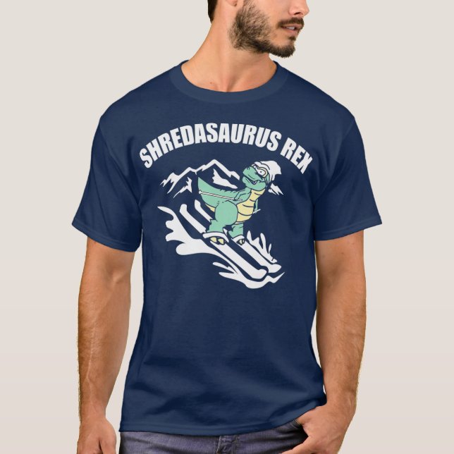 T-shirt Shredasaurus Rex Ski Dinosaur Enfants Fantastique  (Devant)
