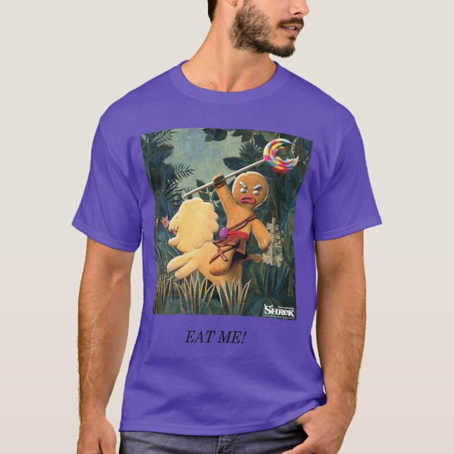 T-shirt Shrek Gingy Eat Me Meme funny (Devant)