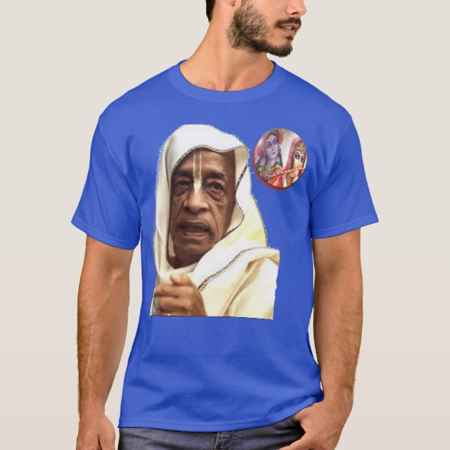 T-shirt Shrila Prabhupada négocie sur le ॐ de Radha-Krsna (Devant)