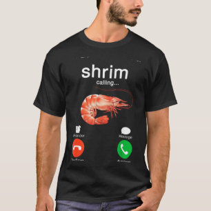 T-shirt Shrim appelle mème drôle de crevette et de poisson