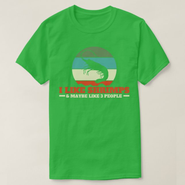 T-shirt Shrimps Fruits de mer Introvert Retro (Design devant)