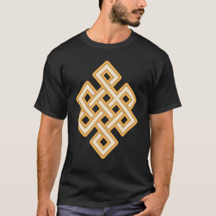 T-shirt Shrivatsa Bouddhiste Mystique noeud Bonne chance A