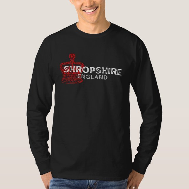 T-shirt SHROPSHIRE England Crown Badge (Devant)