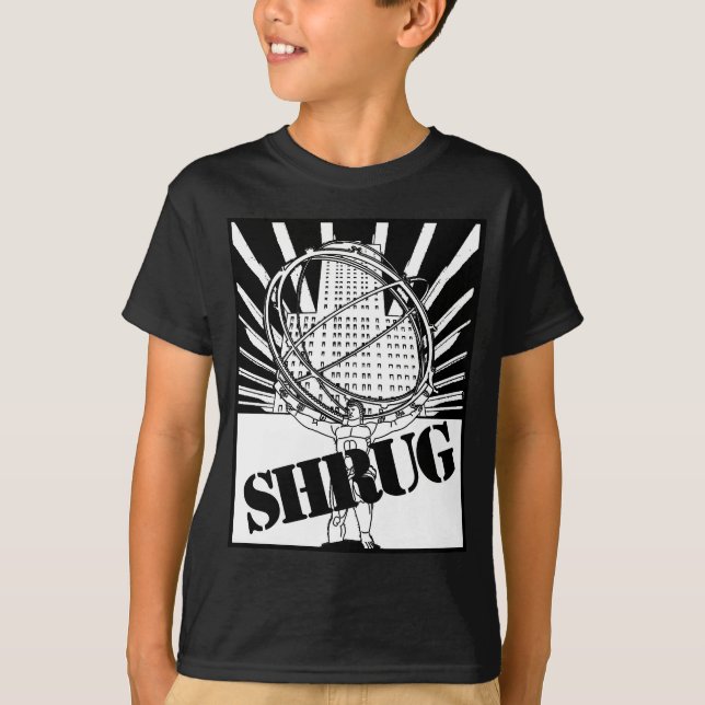 T-shirt SHRUG inspiré par l'atlas nouvel gesticulé (Devant)