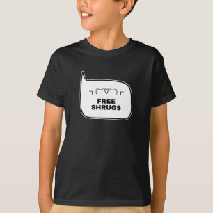T-shirt SHRUGS LIBRES Drôle Kaomoji Emoticons Japonais