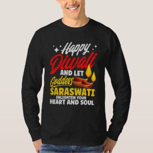T-shirt Shubh Deepalawi Heureuse déesse de Diwali Saraswat