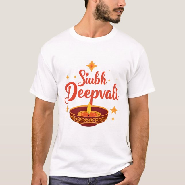T-shirt ✨ Shubh Deepavali | Traditional Diwali Rangoli | (Devant)