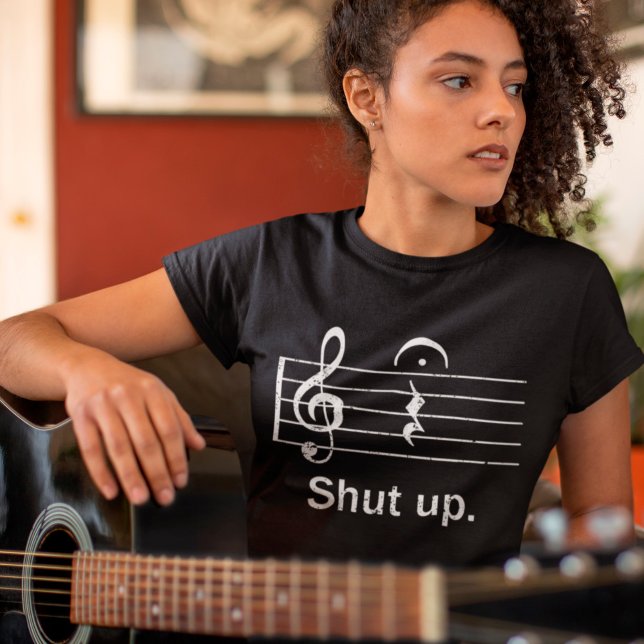 T-shirt Shut up Quarter Repos et Fermata Funny Music Cadea (Créateur téléchargé)