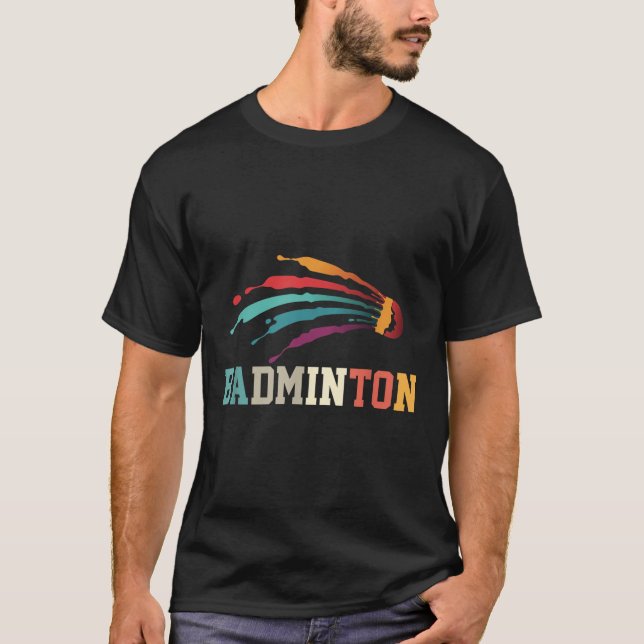 T-shirt Shutter Badminton Player Sports Racket Coach Team (Devant)