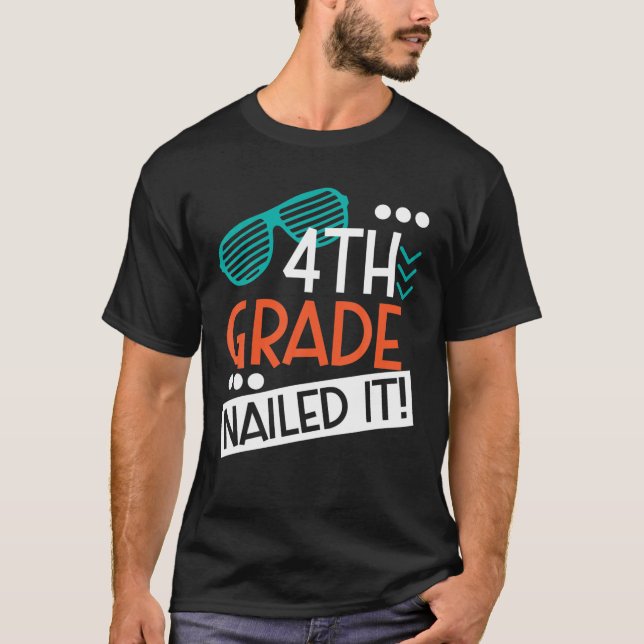 T-shirt Shutter Sunglass 4E Grade Nail It Student Gradu (Devant)