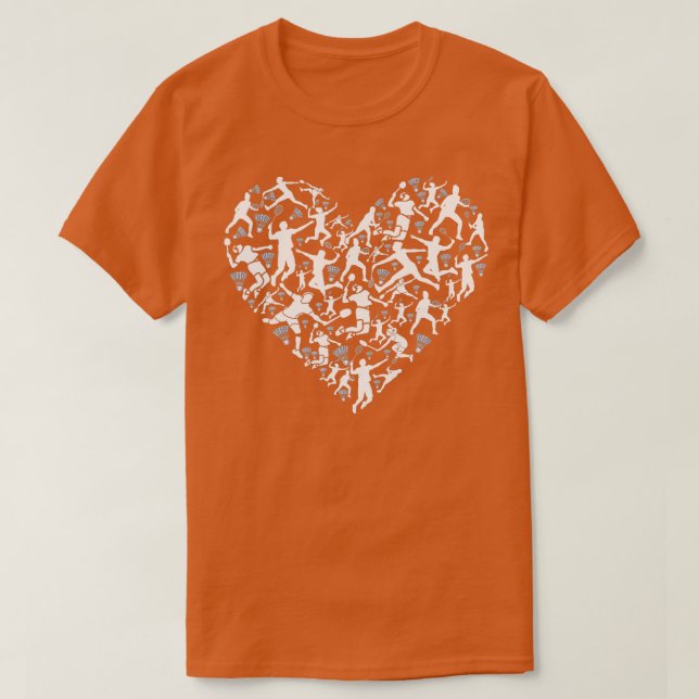 T-shirt Shuttlecock As Heart Badminton  (Design devant)