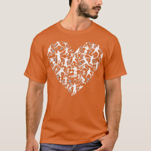 T-shirt Shuttlecock As Heart Badminton
