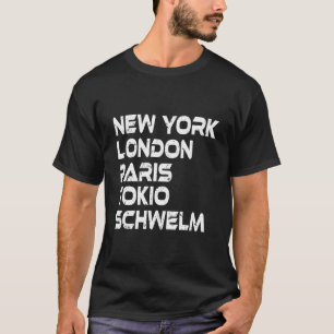 T-shirt Shwelm New York Londres Tokyo Paris