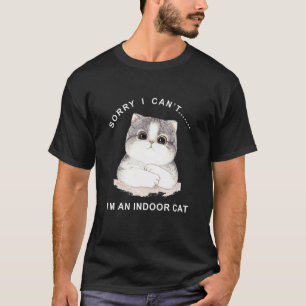 T-shirt Shy Grey Kitty Désolé Je ne peux pas être un chat
