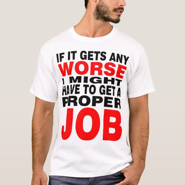 T-shirt Si ça empire - Noir et Rouge (Devant)