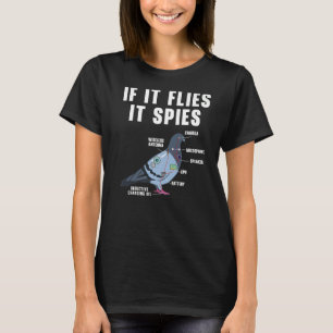 T-shirt Si ça vole, ça espionne Anatomie de pigeon de l'oi