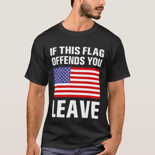 T-shirt Si Ce Drapeau Vous Offense De Partir, Vétérinaire  (Devant)