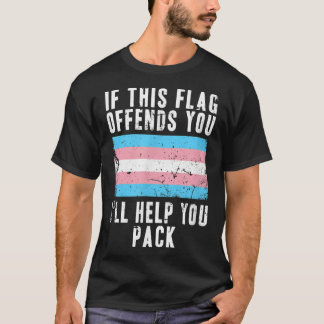 T-shirt Si ce drapeau vous offense, je vous aiderai à emba