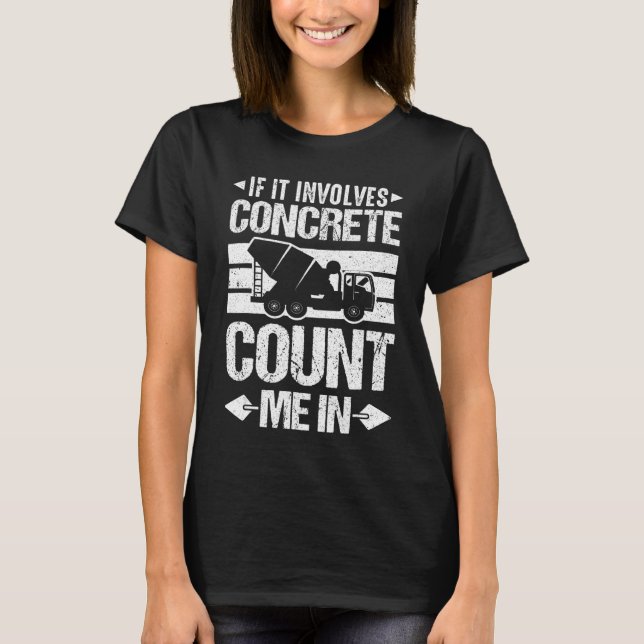 T-shirt Si C'Est Concret Compter Concret Me Compter Dans C (Devant)